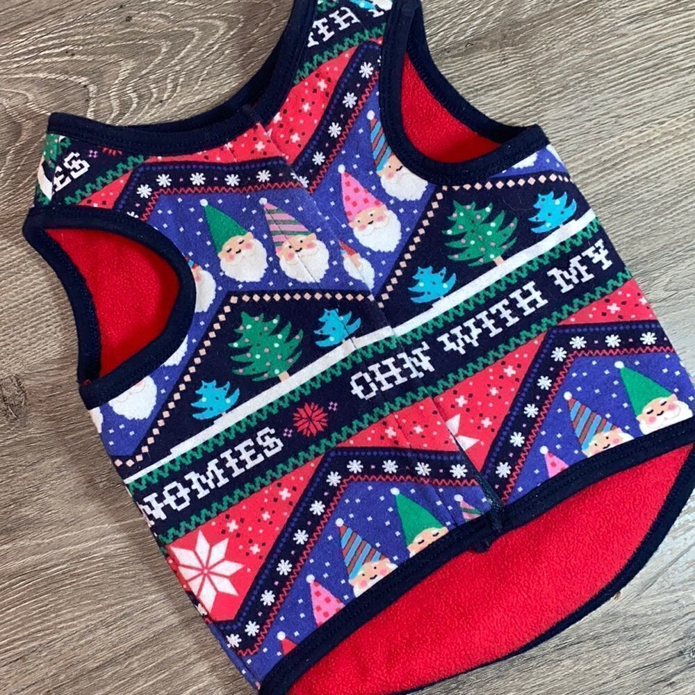 Gnome Fleece Dog Christmas Vest Coat - Picture 7 of 11